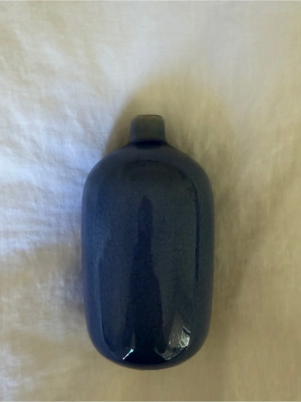 Crate & Barrel Perry Vase Tall in Blue